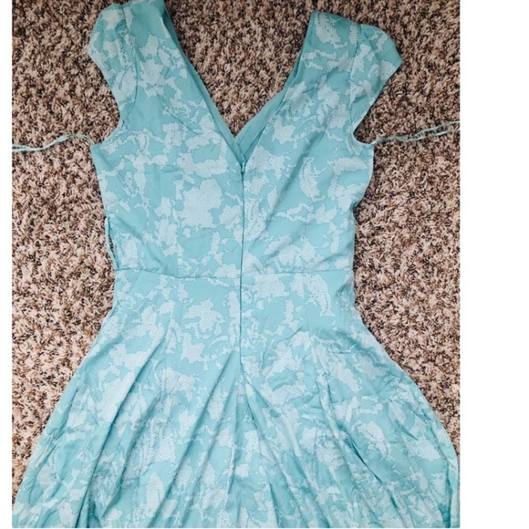 Teal Print Summer Dress - Picture 7 of 8